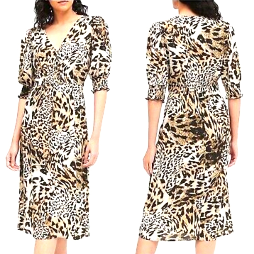 Banana Republic Leopard Print Flowy Dress